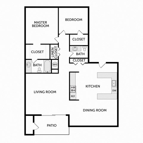 Phoenix Manor Seville Two Bedroom Two Bathroom Floor Plan